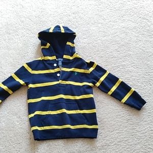 Blue & yellow stripe hoodie